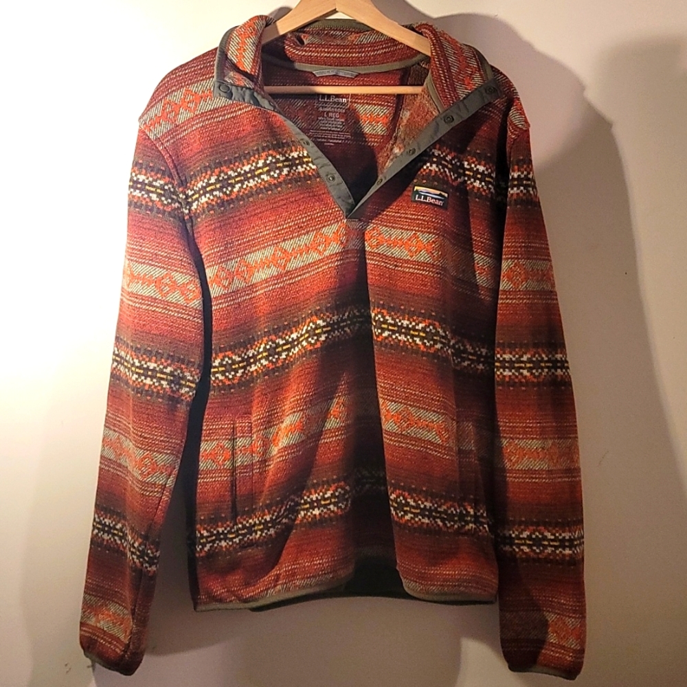 LL Bean Tribal Pullover Mens